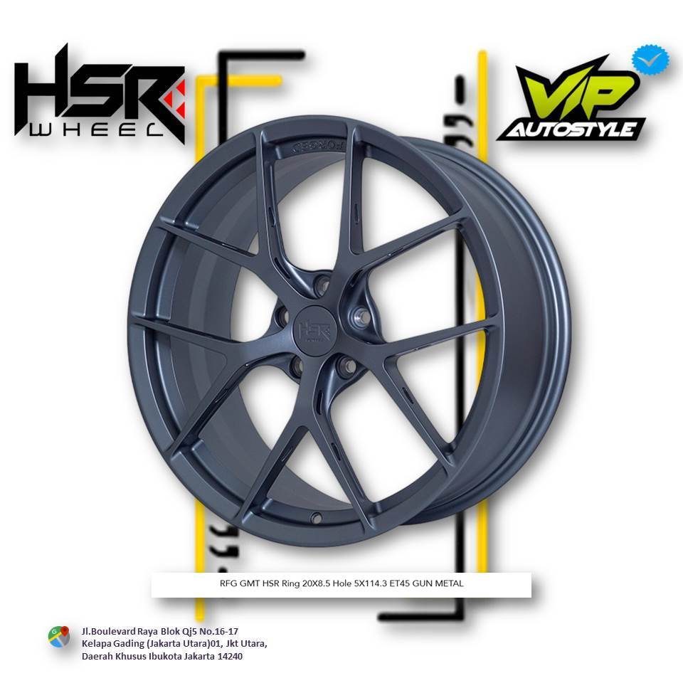 HSR RFG GMT R20 - Velg Mobil Alphard, Vellfire, Camry, Civic Turbo Ring 20 - HSR Jakarta