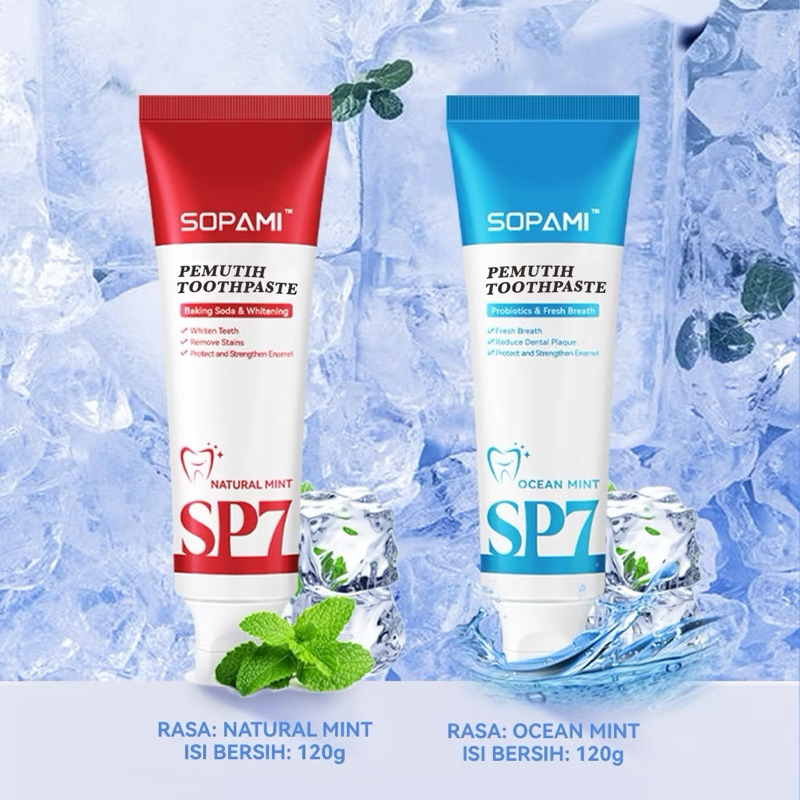 Sopami SP-7 Pasta Gigi Pemutih Pembersih Plak & Perawatan Gusi Toothpaste SP7 Probiotik SP 7 Members