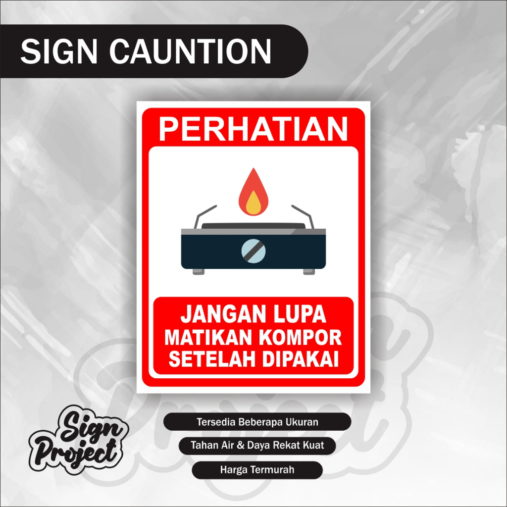 

Sticker Matikan kompor / stiker jangan lupa matikan kompor / stiker kompor / stiker dapur Matikan Kompor / Stove