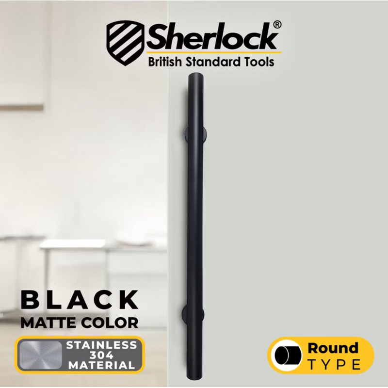 Pull Handle Stainless SUS-304 Sherlock 60 cm  Gagang Pintu 2 Tarung