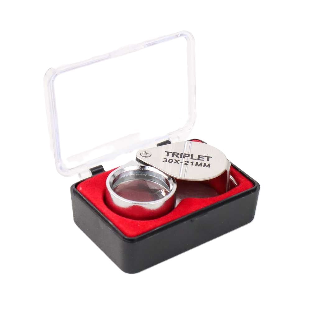 Loupe Kaca Pembesar Perhiasan Diamond Triplet 30x-21 mm