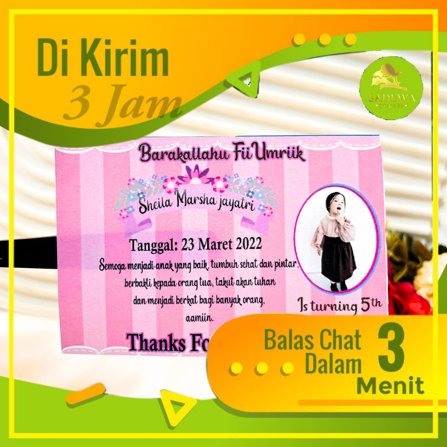

Stiker Label Ulang Tahun Anak Sticker Hampers Ultah Custom Template Free Desain Bentuk Persegi