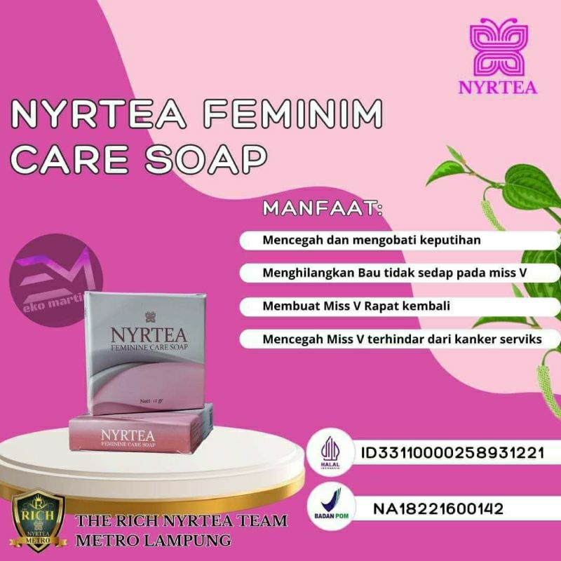 Nyrtea Feminine Soap / Sabun Kewanitaan