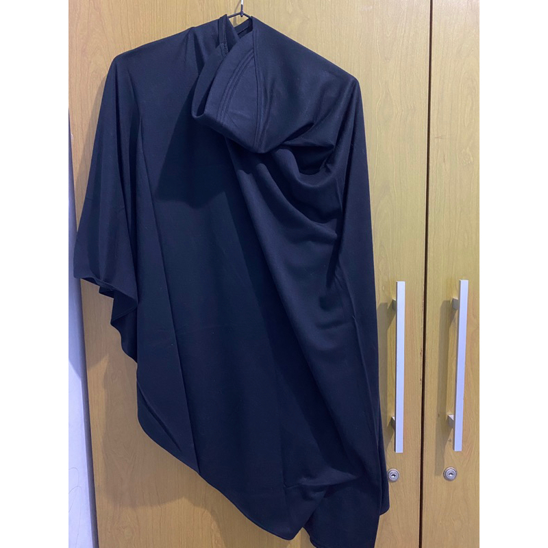 (PRELOVE) Bergo syari Hitam ukuran L / Bergo instan syari Hitam / Bergo Rumahan