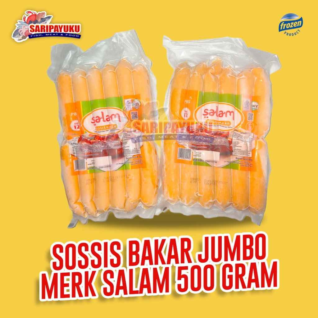 

Sosis Salam Bakar Jumbo 500 Gram / Sosis Jumbo / Sosis Bakar / Sosis Ayam mix Sapi