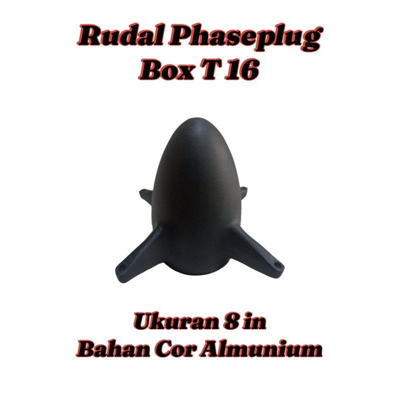 RUDAL (PHASEPLUG) BOX T16 UNTUK SPEAKER 8 IN (WarnaHitam)