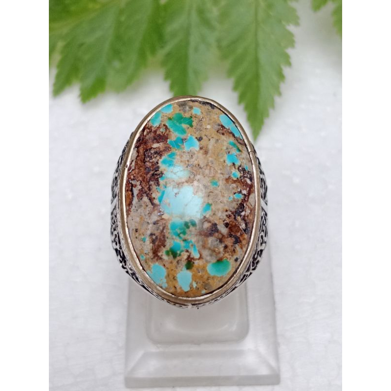 Cincin batu pirus / pirus persia / asli100% / cincin pria keren