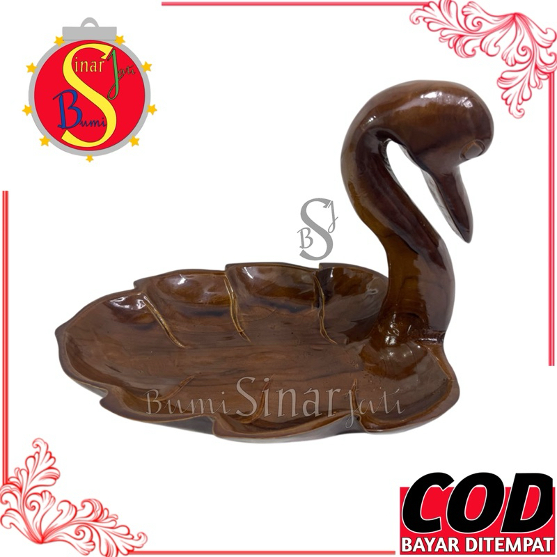Tempat Buah Kayu Jati Model Bebek Angsa - Tempat Buah Kayu Jati - Tempat Buah Unik - Tempat Buah Ang
