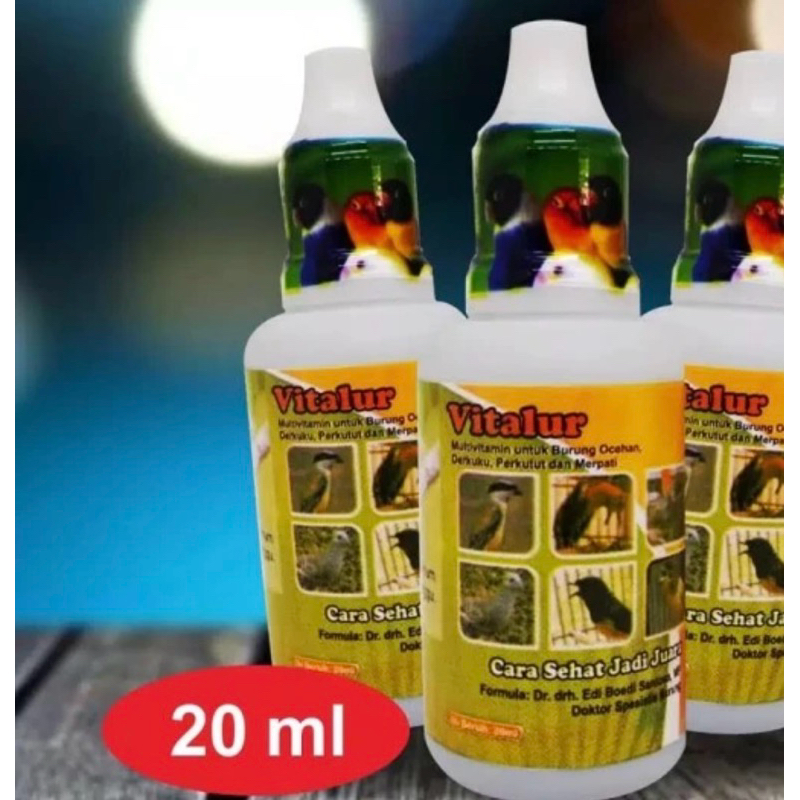 1 btol VITALUR 20 ml vitamin breeding telur obat hormon burung lovebird murai kacer kenari telur ber