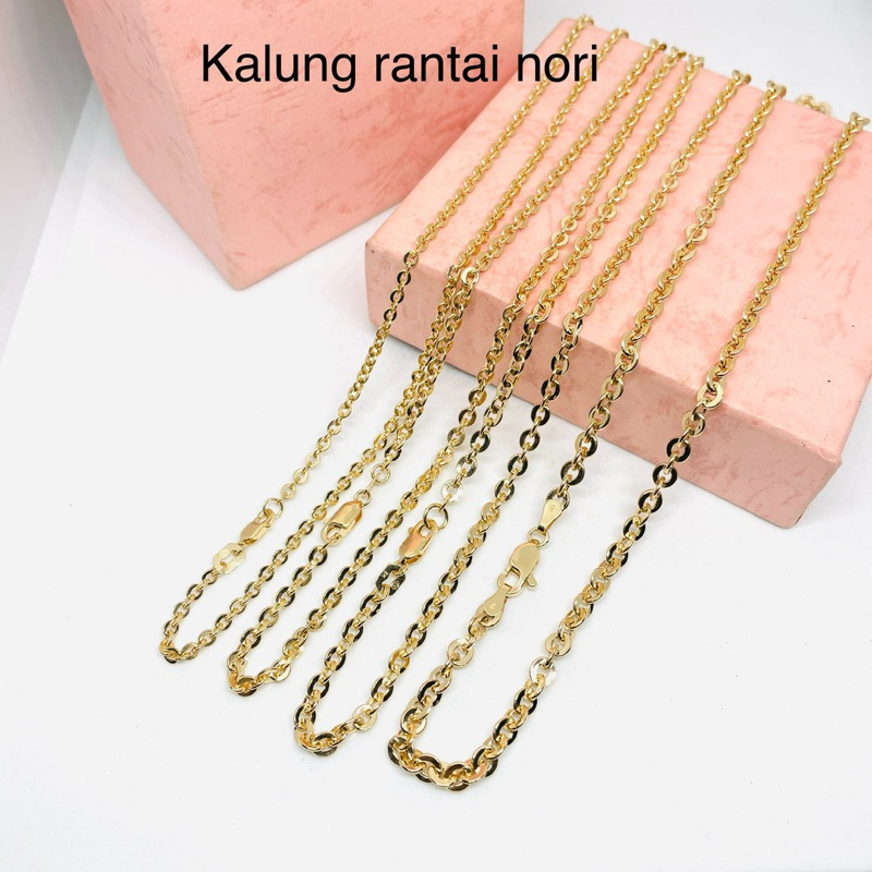 Kalung Emas kadar 375/8k asli panjang 42-44cm-/+
