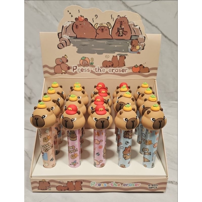 

Penghapus Cetek Kepala Besar Capybara 1Box 20pcs || Stip Cetek Capybara
