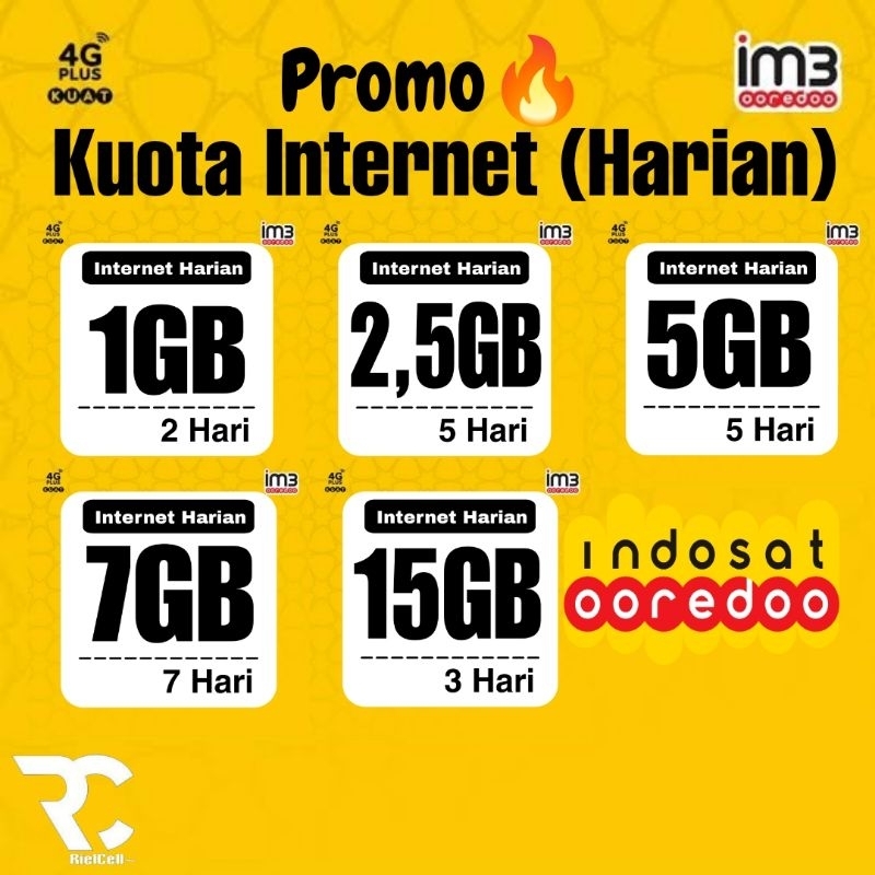 Kuota Internet freedom (Harian) 4G Plus - Indosat Ooredoo