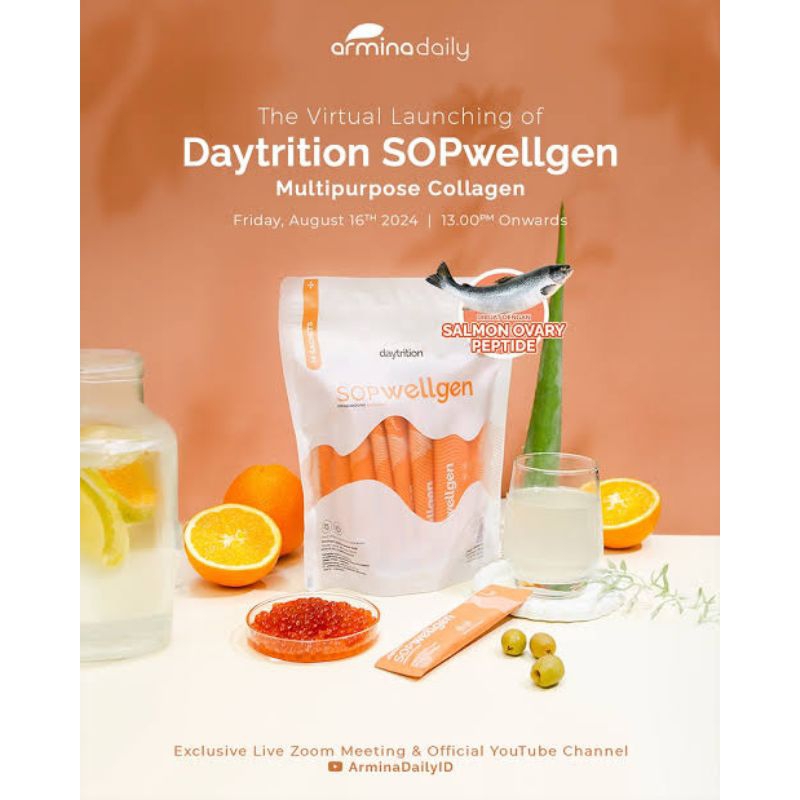 

Minuman kolagen Daytrition SOP Wellgen Armina daily