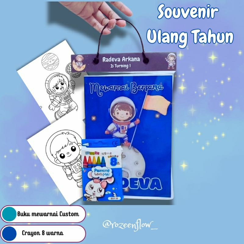 HAMPERS ULANGTAHUN / SOUVENIR ULANG TAHUN / SOUVENIR CUSTOM ULANG TAHUN PAKET BUKU MEWARNAI