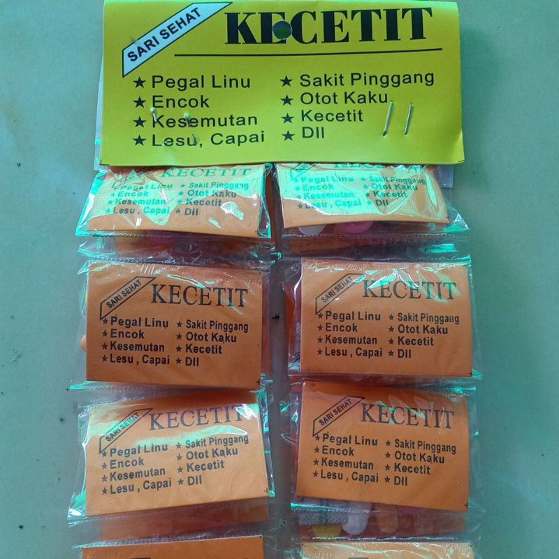 

KECETIT untuk sakit pegel linu dll