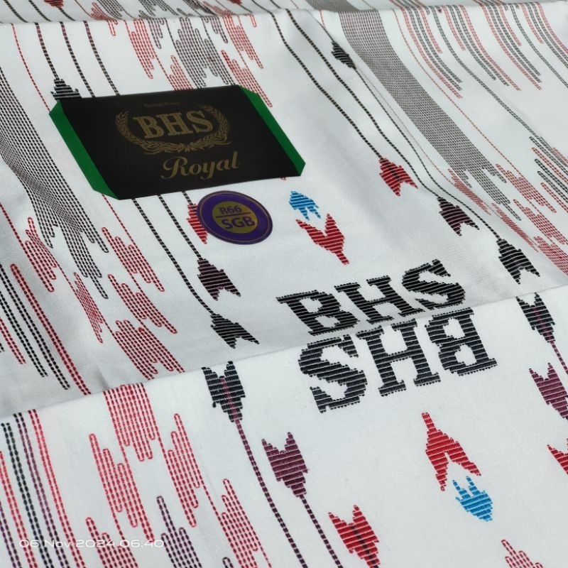 SARUNG PRIA DEWASA BHS ROYAL SGB GOLD ORIGINAL PUTIH MEWAH MURAH