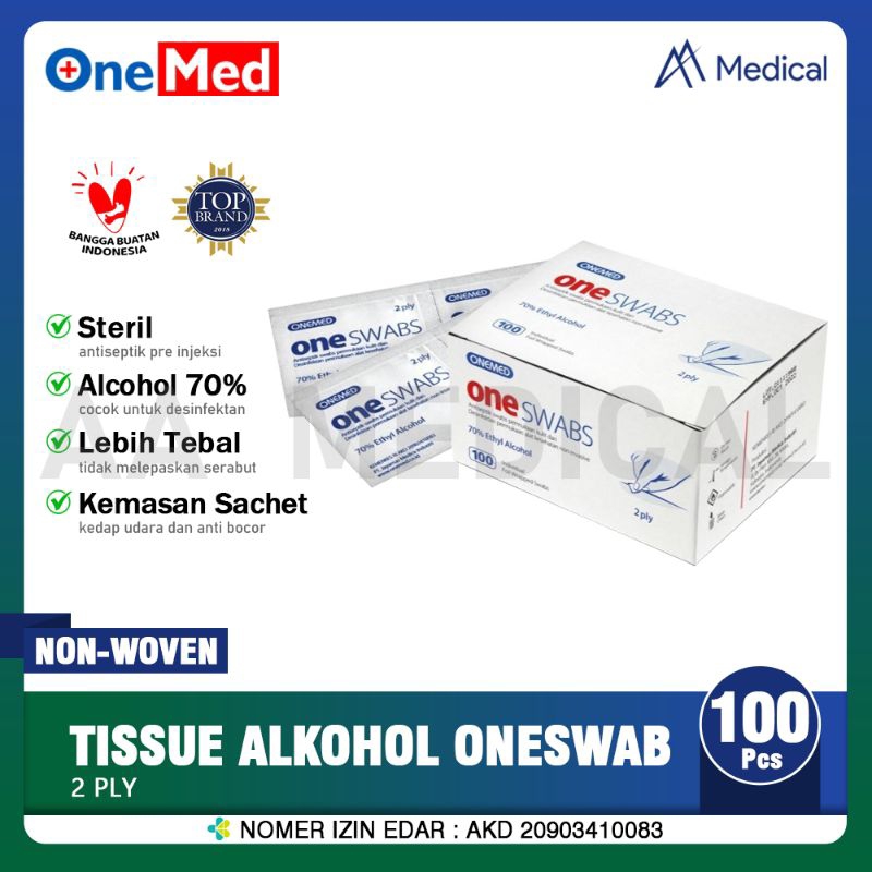 Alkohol Swab/kapas alkohol/ Tissue Alkohol/ Oneswabs/One Swab