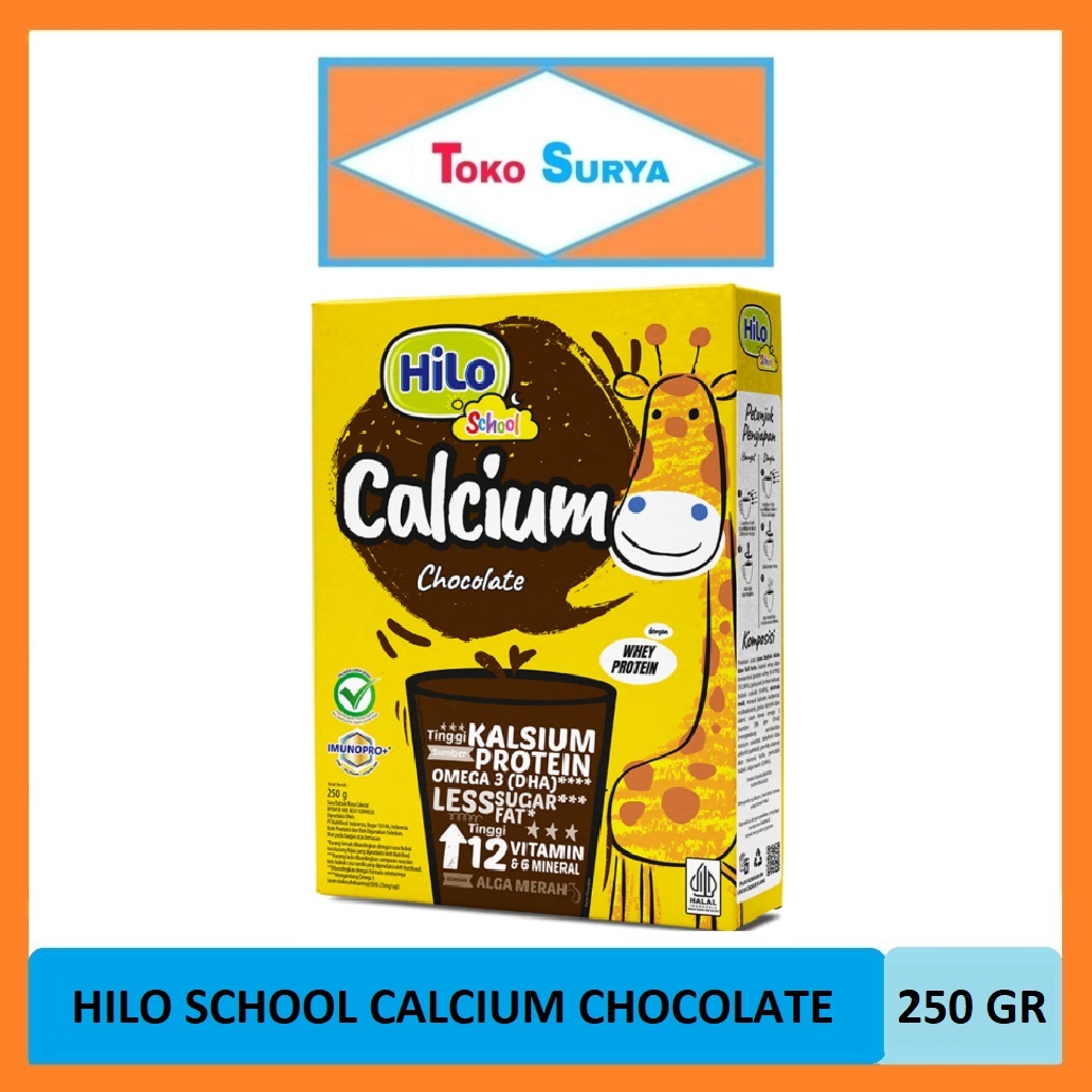 

Hilo School Calcium Chocolate Susu Bubuk Kalsium & Protein Rasa Cokelat 250 Gr