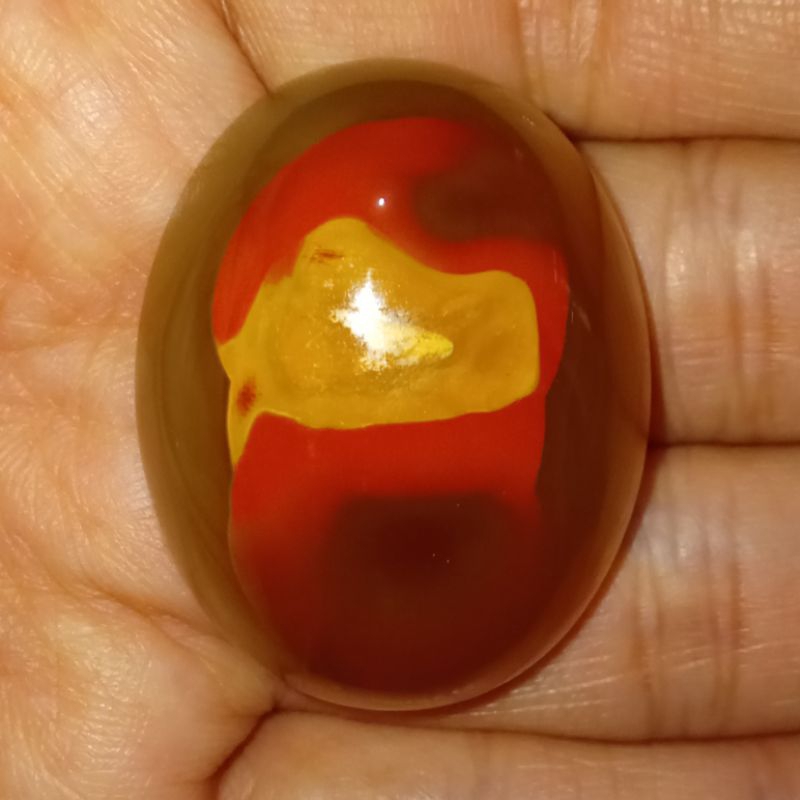 Natural Batu Cempaka Madu Gambar / Motif Kristal