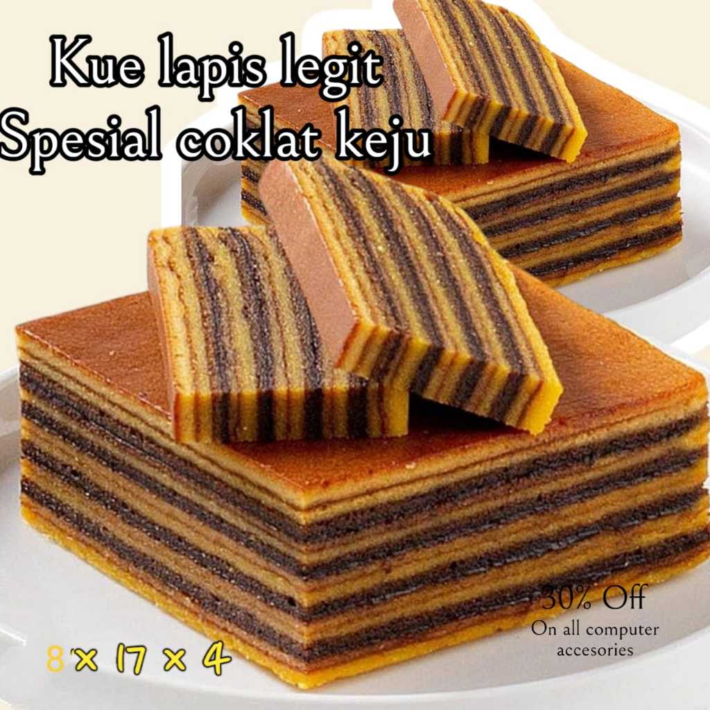 

kue lapis legit coklat susu keju 8x17 x 4 kue lapis coklat sus keju