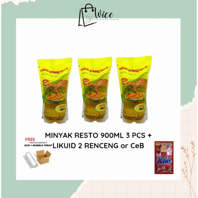 

Klin Krim Minyak Resto 900ML 3 PCS + soklin likuid