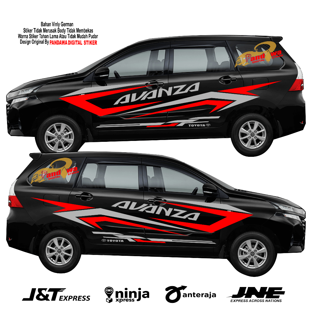 Sticker Mobil Avanza List Cutting Sticker Mobil Custom Terbaru Sticker Mobil Avanza Sigra veloz dll