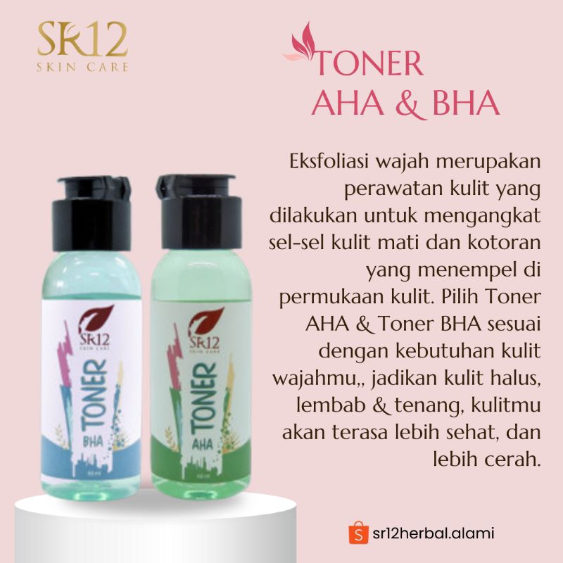 Toner AHA & BHA Toner Eksfoliasi Wajah Beruntusan Kusam BPOM