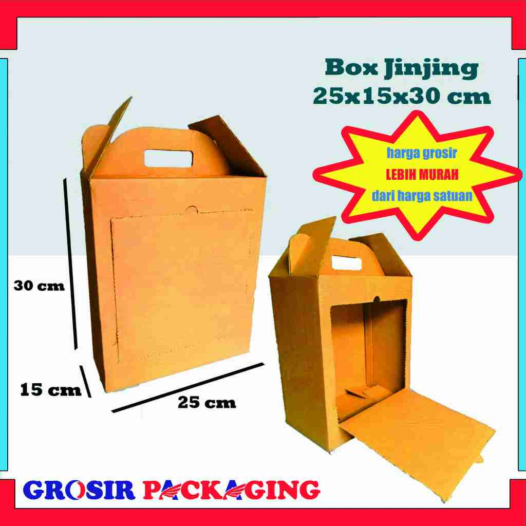 

(Paket 100pcs) Box Jinjing 25x15x30 Cm / Box Hampers / Box Lebaran / Box Eidul Fitri coklat eid hijau