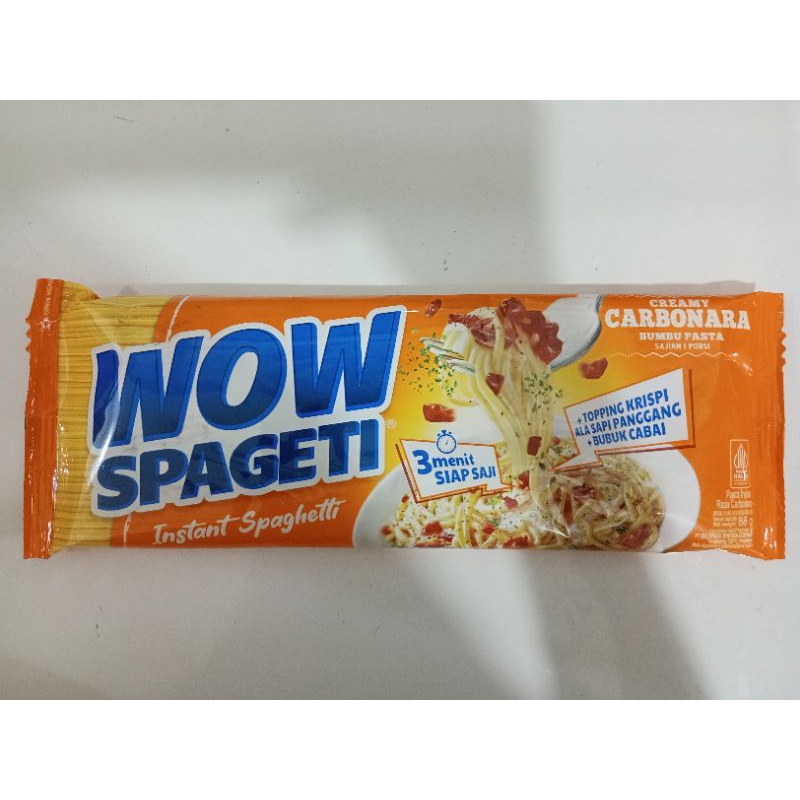 

Wow spagetti carbonara 88gr/spagetti instan