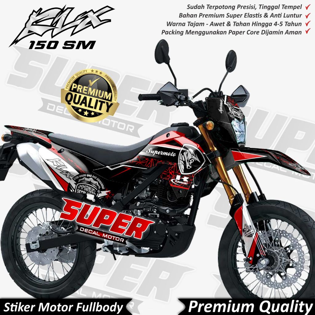 Decal Klx SM 150 Full Body Decal Supermoto Full Body Dekal KLX 150 Terbaru Decal KLX 150 SM Supermot