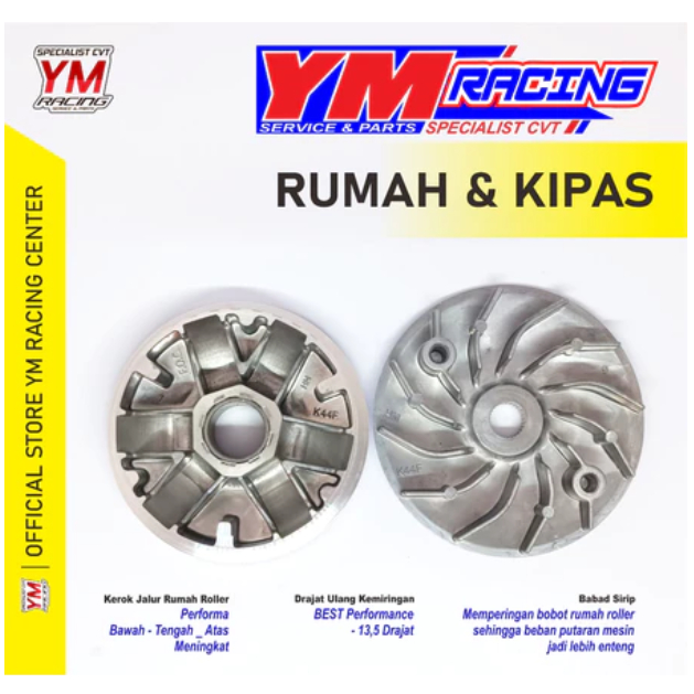 RUMAH ROLLER PLUS KIPAS M3 BUBUTAN / CUSTOM RUMAH ROLLER DAN KIPAS MIO Z | BUBUTAN RUMAH ROLLER TAMB