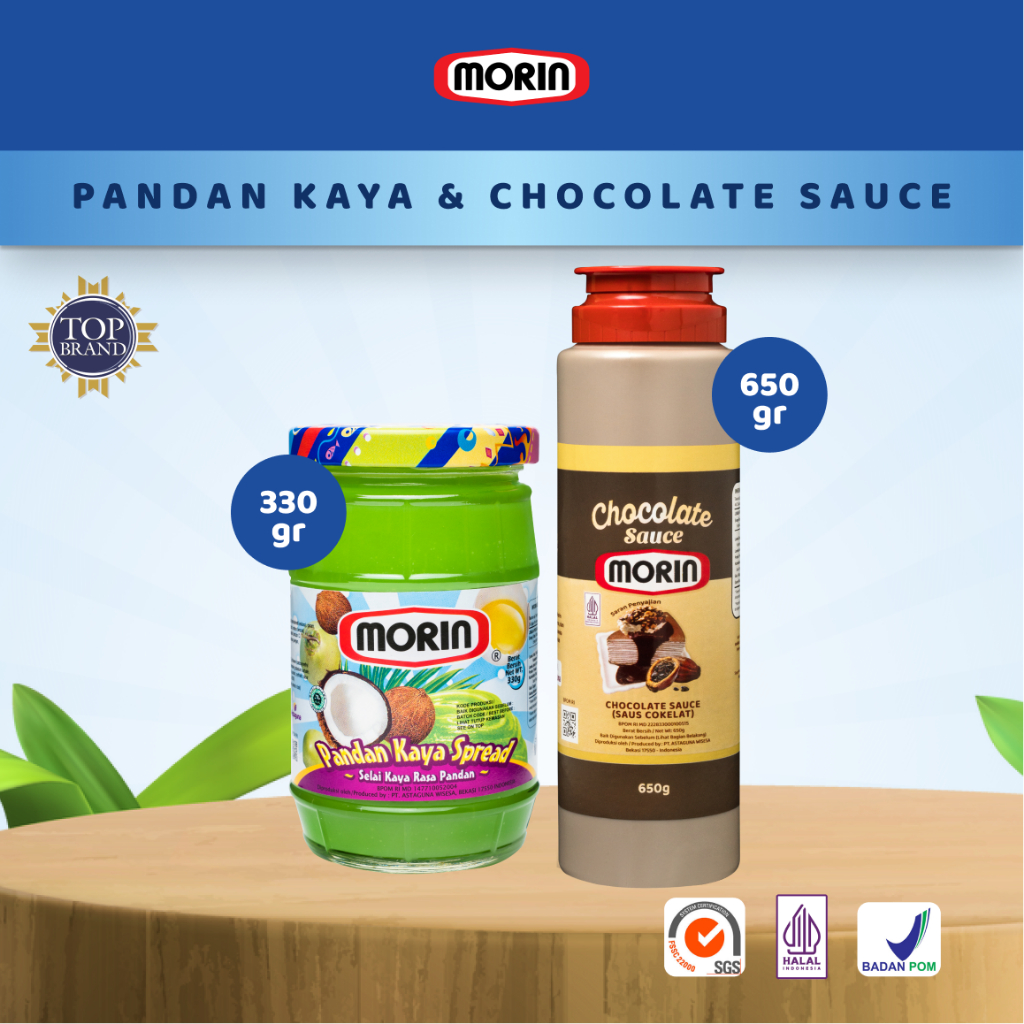 

Morin Selai Pandan Kaya 330 gr & Morin Chocolate Sauce 650 gr