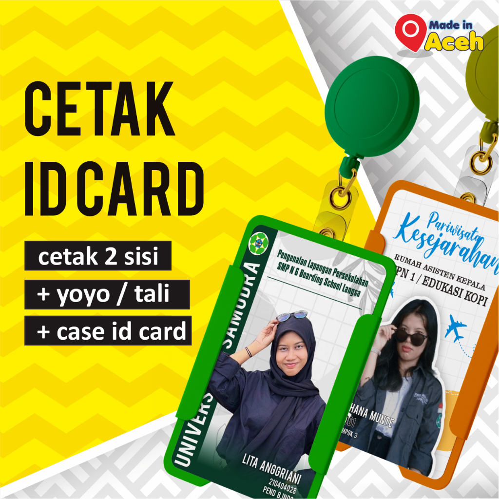 

CETAK ID CARD BAHAN PVC + YOYO/TALI