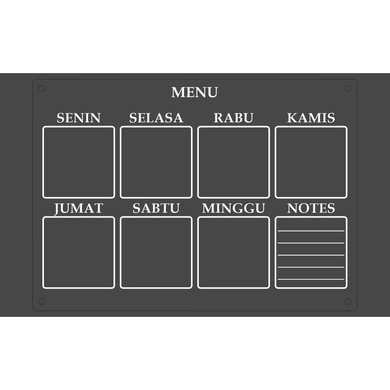 

Papan Menu Papan Menu Kulkas Papan Magnet akrilik