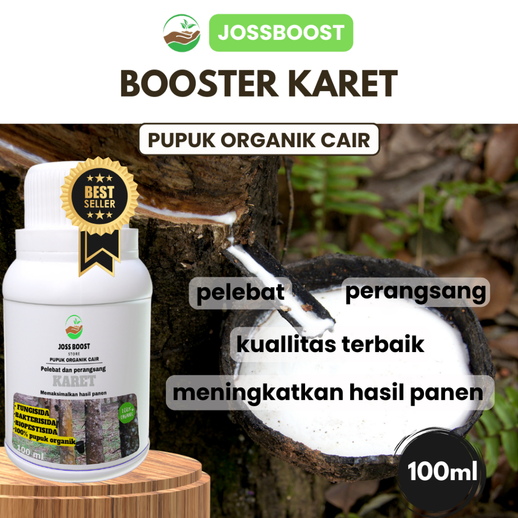 JOSSBOOST pupuk Karet 100ml pupuk organik cair tanaman Karet booster Karet