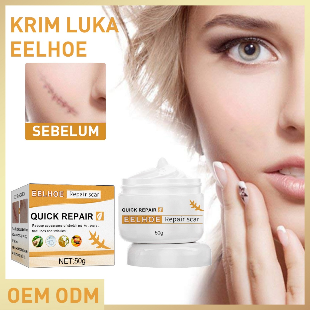 EELHOE Scar Repair Cream 50gr Acne Scar Remover Stretch Mark Scald Burns Fade Scar-XM0016