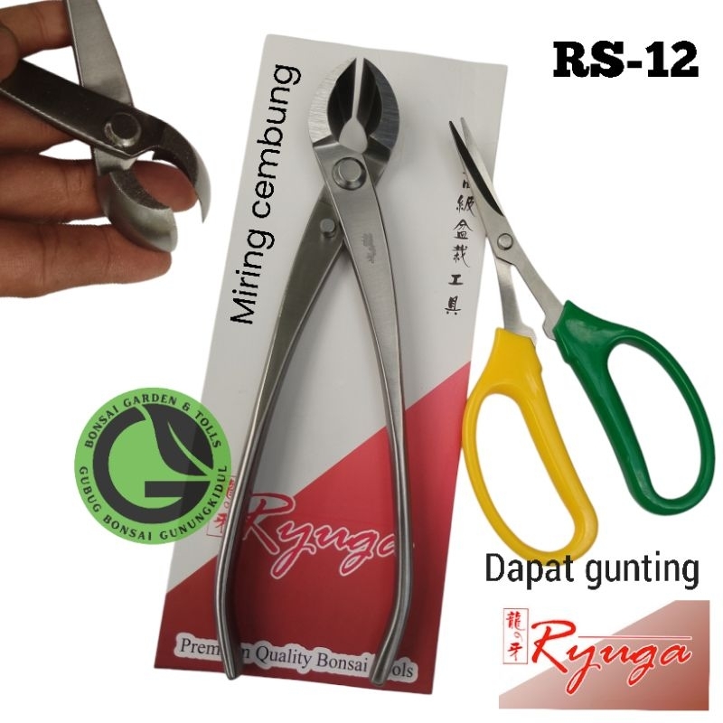Catok bonsai RYUGA miring cembung RS 12 stainless