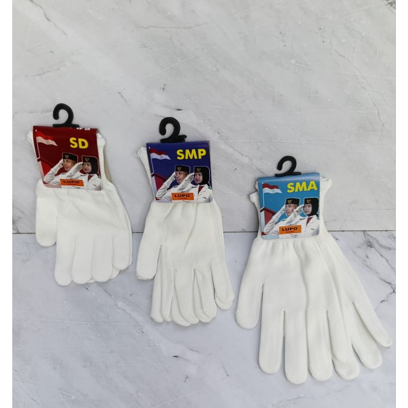 sarung tangan upacara bendera paskibra SD SMP SMA