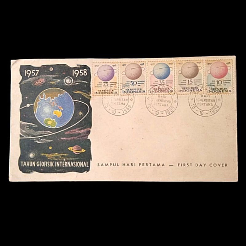 

Perangko Sampul Hari Pertama TAHUN GEOFISIK INTERNASIONAL 1958 Antik