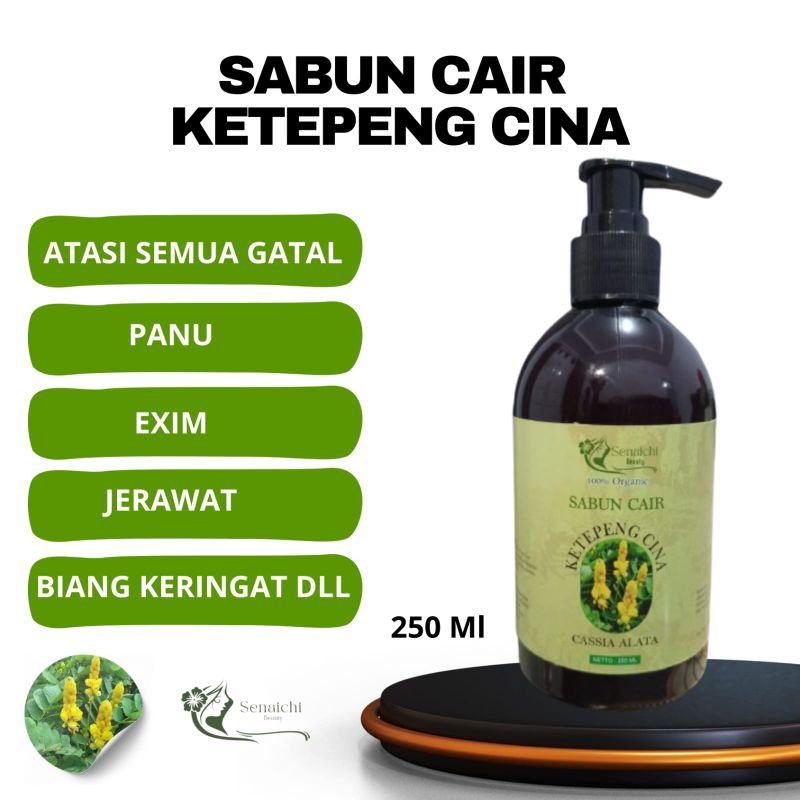 Sabun Cair Ketepeng Cina - Ampuh untuk Gatal, Panu, Eksim, Jerawat, dan Biang Keringat dll