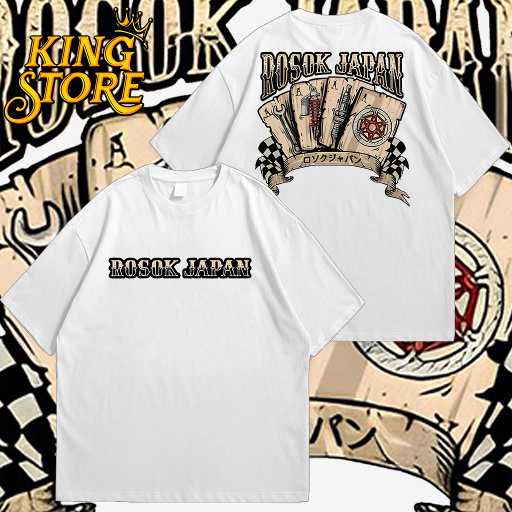 ROSOK JAPAN KAOS ROSOK JAPAN KARTU AS COMBED 30S