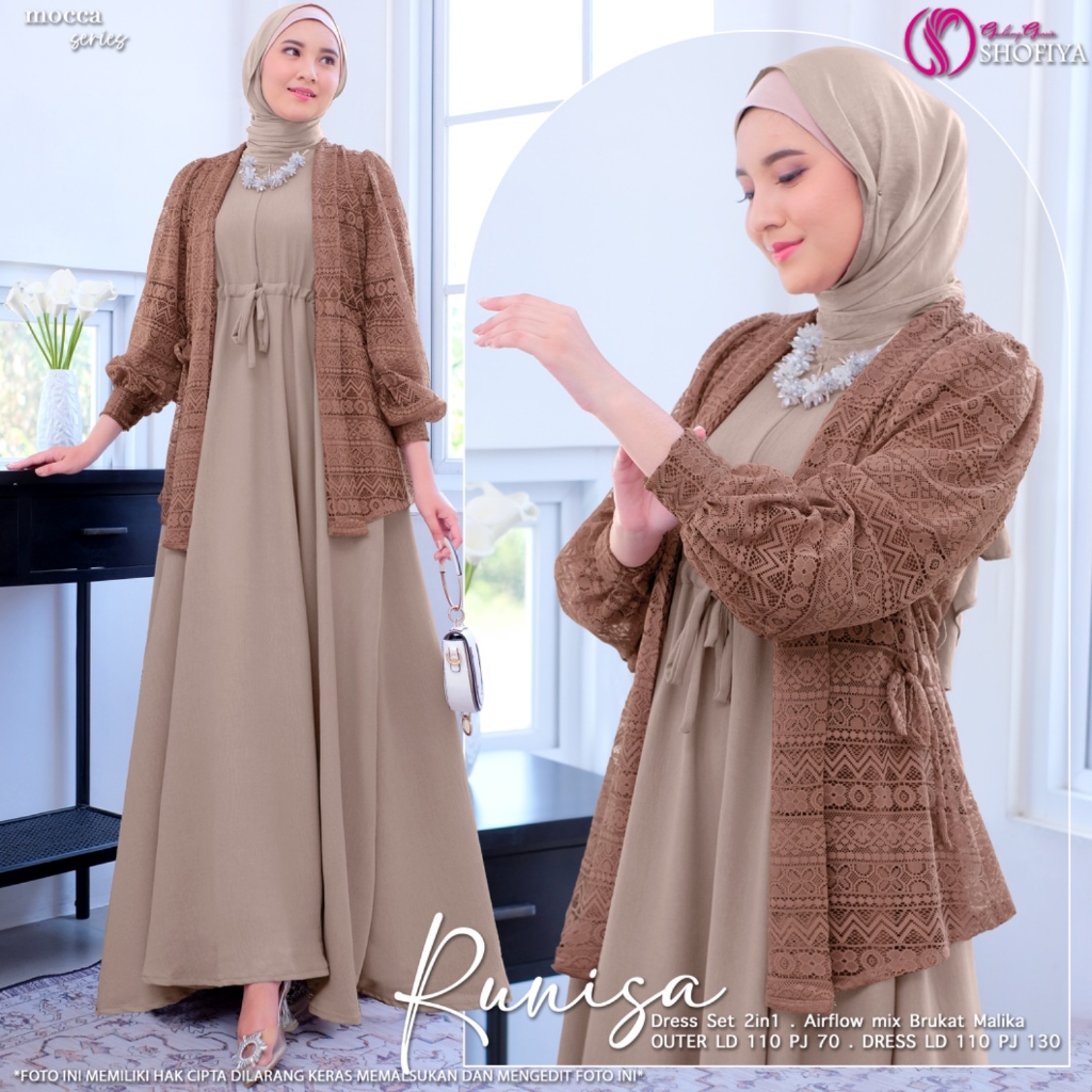 Rusina Dress Inner, Baju Wanita Muslimah.