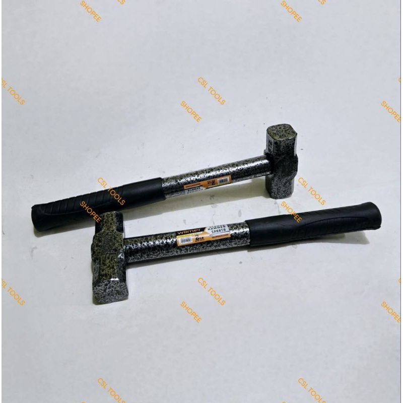 WILMER Palu Batu Besi Gagang Karet 2Lb / Palu Bodem Gagang Besi 2Lb ( 1kg) WILMER