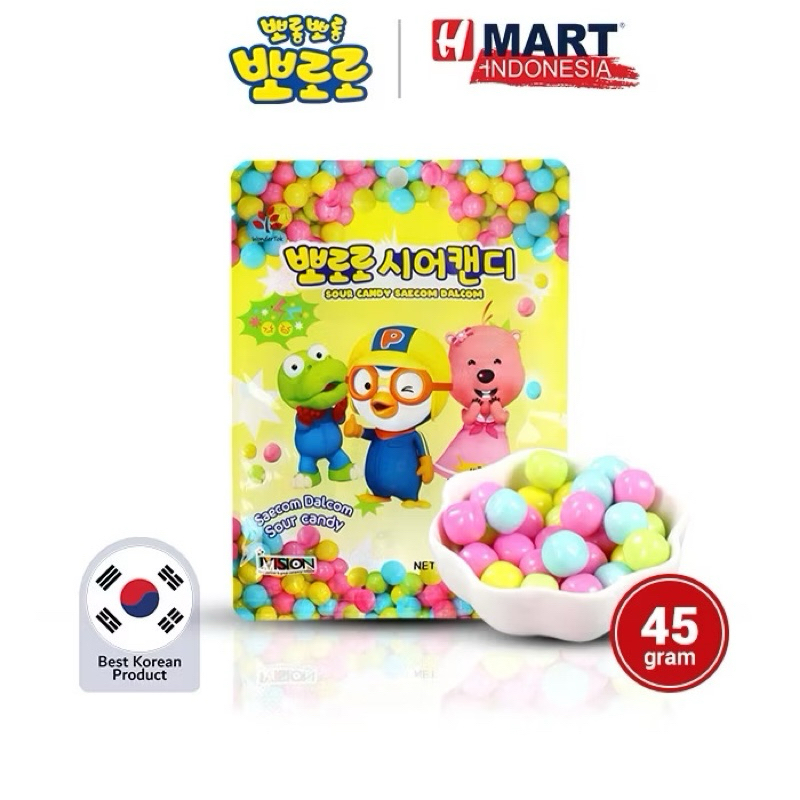 

Pororo Sour Candy - Permen Asam Rasa Buah 45g