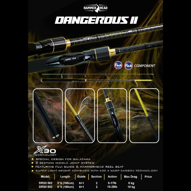 JORAN SPINNING HAMMERHEAD DANGEROUS II 562 8-17LBS 602 10-20LBS | JORAN PANCING | JORAN MURAH | JORA