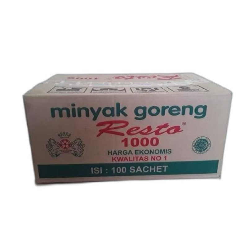 

MINYAK GORENG RESTO 60 ML 1 DUS ISI 10 Renceng (100 Sachet)