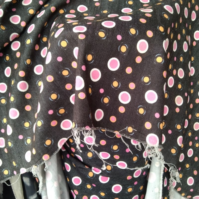 Kain katun denim impor | Harga/0,5m | bahan katun denim | bahan denim motif | kain katun denim motif