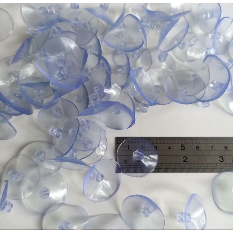 10pcs Kop Kaca 3cm / 3.5cm / 4cm Cop Bening / Cop Kaca / Cop untuk Gantungan Nempel Kaca / Gantungan