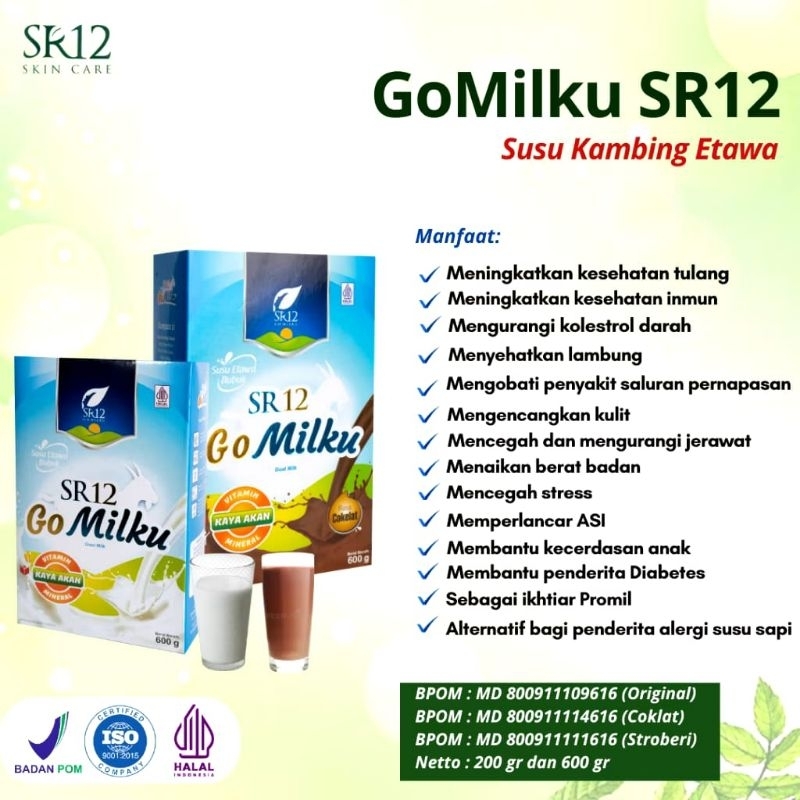 

Go Milku SR12 Halal Susu Kambing Etawa Premium Meningkatkan Kesehatan Imun Aman Untuk Bumil