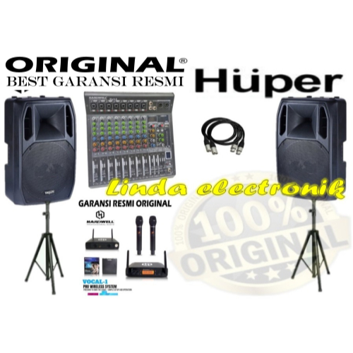 paket sound indoor outdoor huper ak15a hardwell 15 inch original